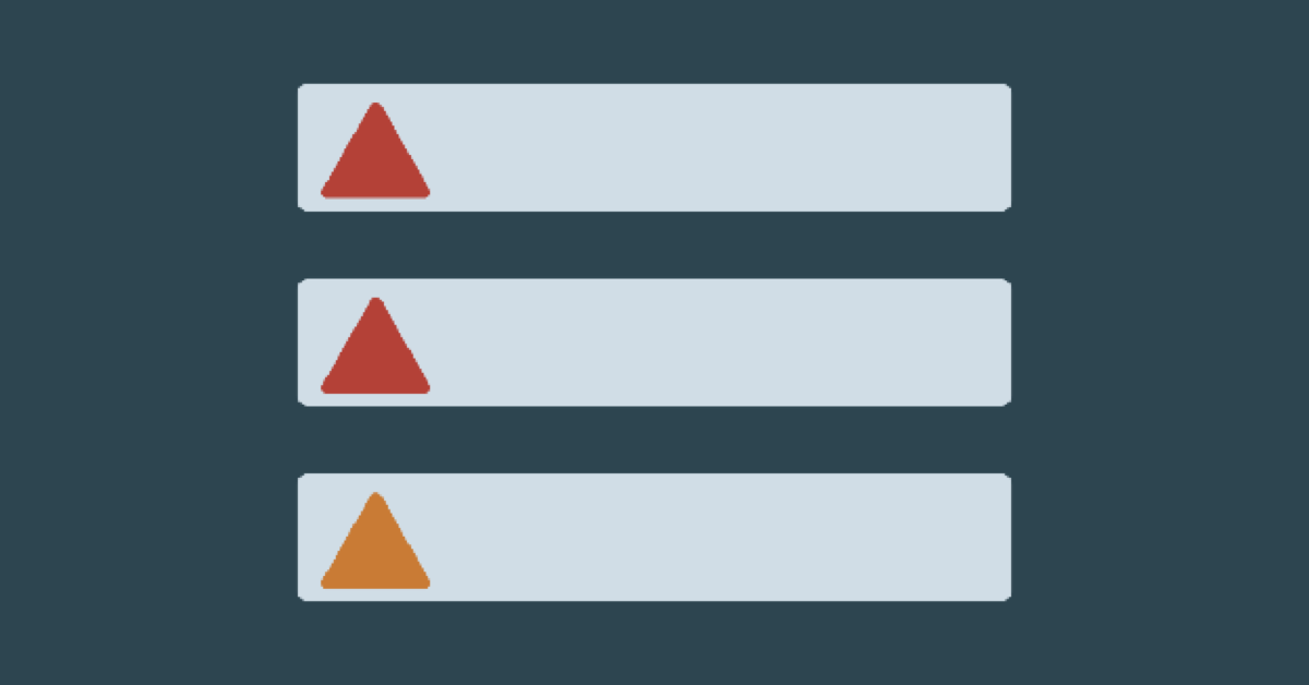 Three stacked bars on a dark teal background, each marked with a triangle in brick red, brick red, and copper, representing the layered cost inputs behind a supply chain cost forecast.